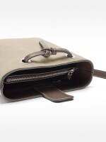 Bolso Bombonera Efecto Piel taupe