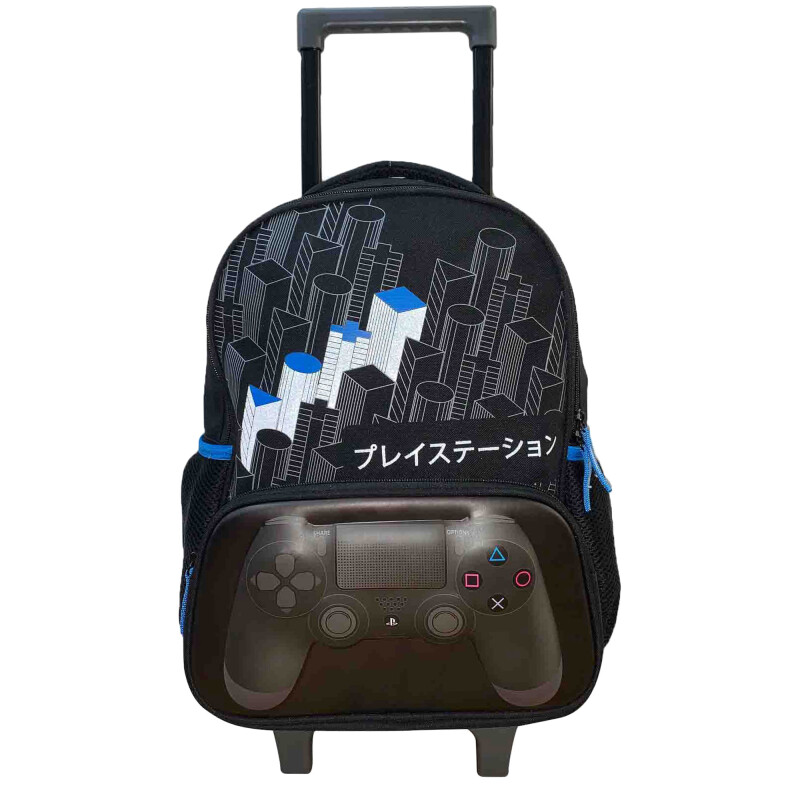 Mochila Play Station Play c/Carro Negro - Azul