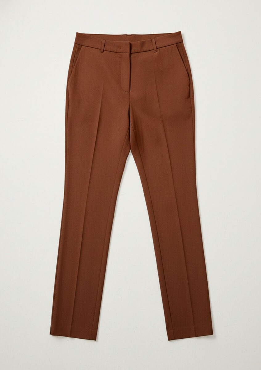 PANTALÓN BÁSICO SASTRERO - MARRÓN 