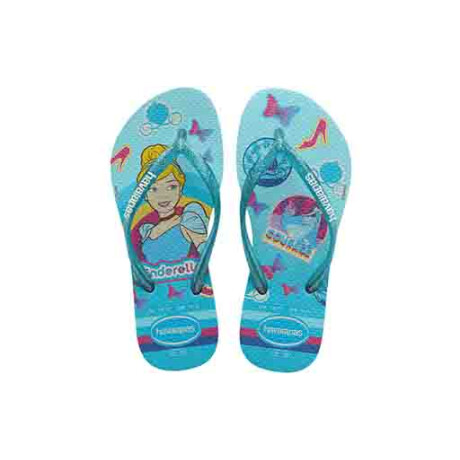 Sandalias Infantiles Havaianas Kids Slim Princes Celeste