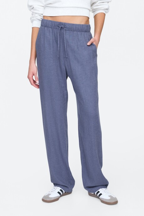 Pantalón De Lino Mujer Vintage Indigo 19-3929