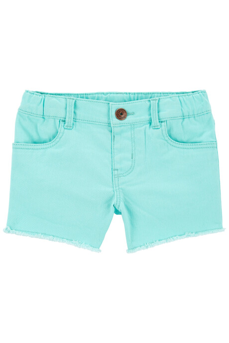 Short jean turquesa Sin color