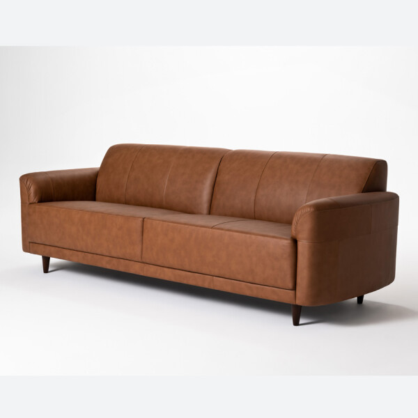 SOFA 2 CUERPOS - 100% CUERO - MODELO MARBELLA - COLOR MARRON CLARO SOFA 2 CUERPOS - 100% CUERO - MODELO MARBELLA - COLOR MARRON CLARO