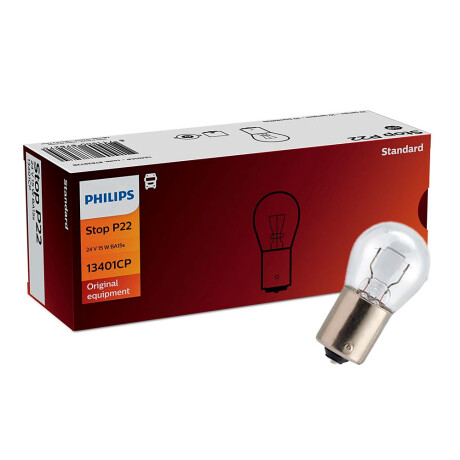 LAMPARA - FRENO P22 24V 15W BA15S CP PHILIPS LAMPARA - FRENO P22 24V 15W BA15S CP PHILIPS