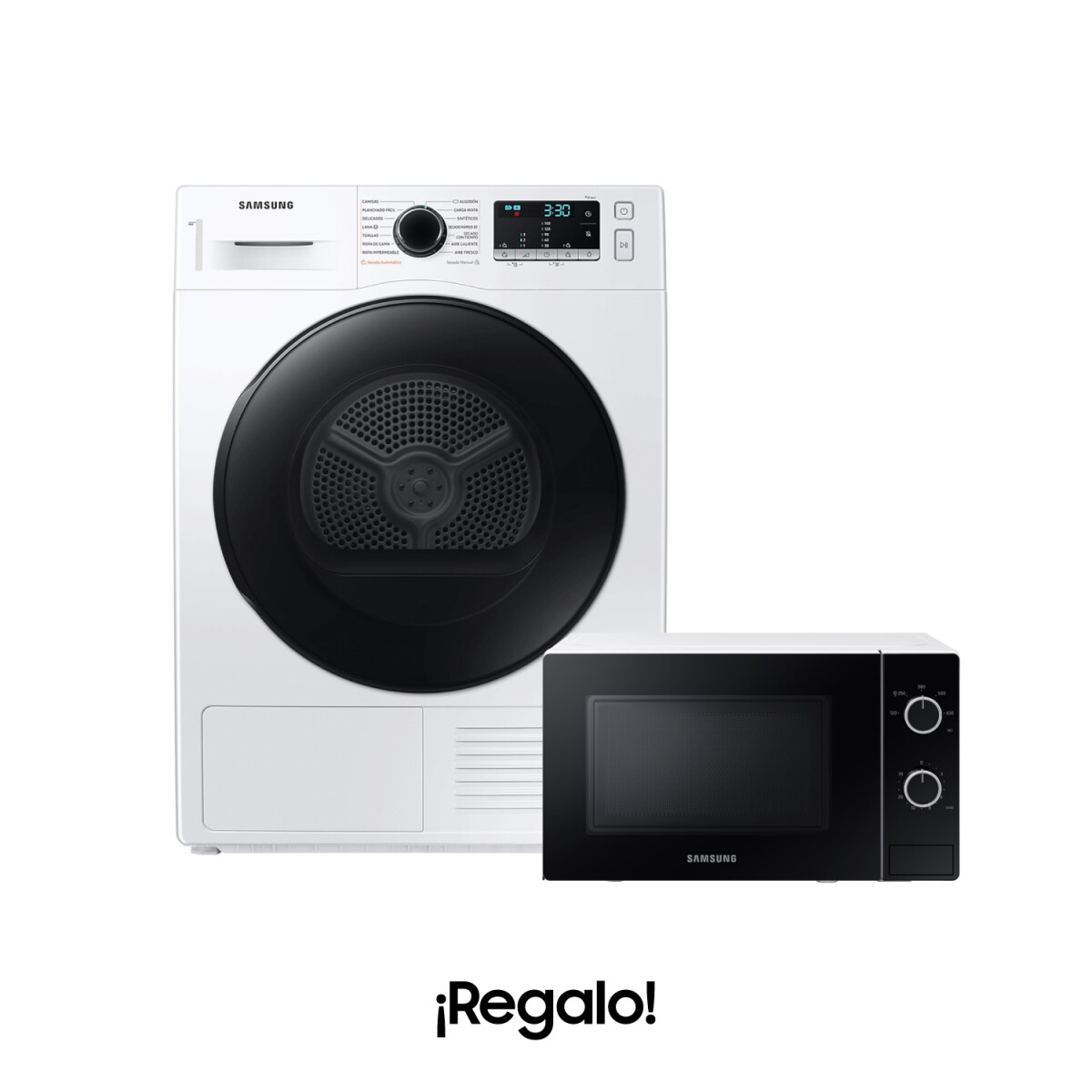 Lavasecarropas Samsung 10,5kg/7kg WD10T Blanco + Microondas 20 L de Regalo 