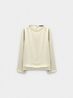 Blusa Efecto Arrugado crudo