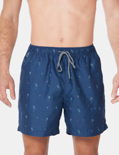 SHORT DE BAÑO ESTAMPADO Azul