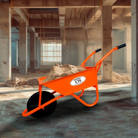 CARRETILLA CALIBRADA 70 LTS REF DUROLL RUEDA MACIZA N/a