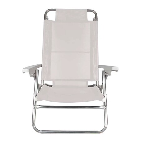 Reposera Silla Reclinable 6 Posiciones Aluminio Mor Summer Blanco