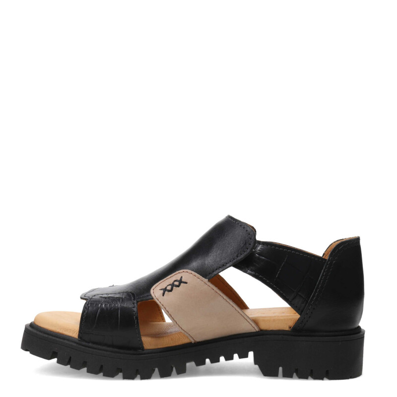 Sandalia de Mujer Furtiva Negro - Beige