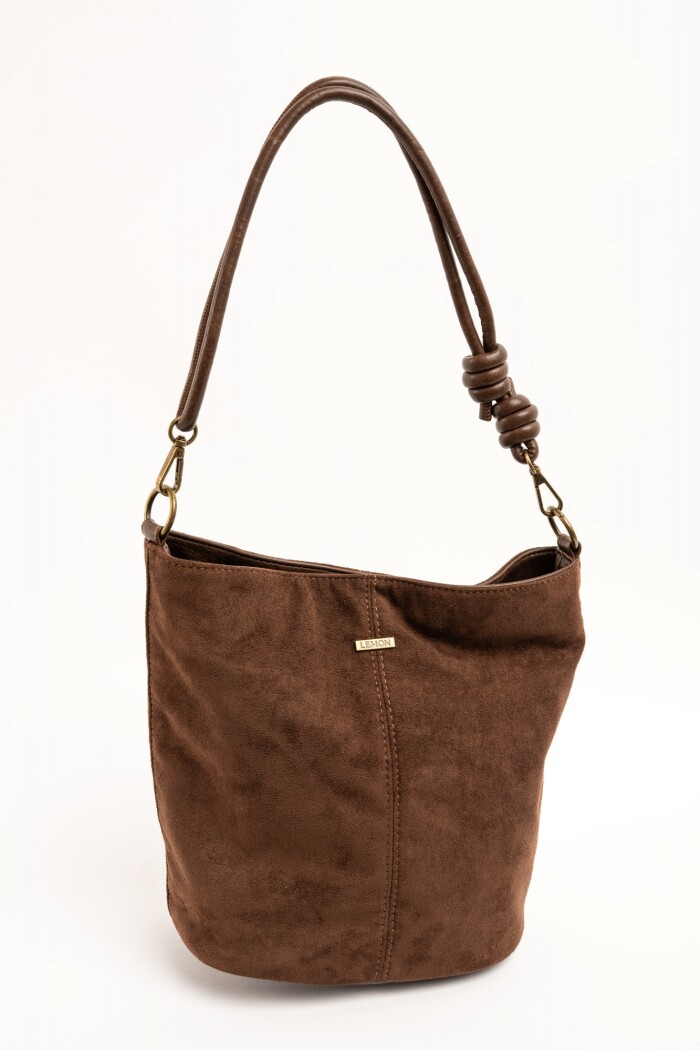 Cartera Gamuza Vegana Chocolate