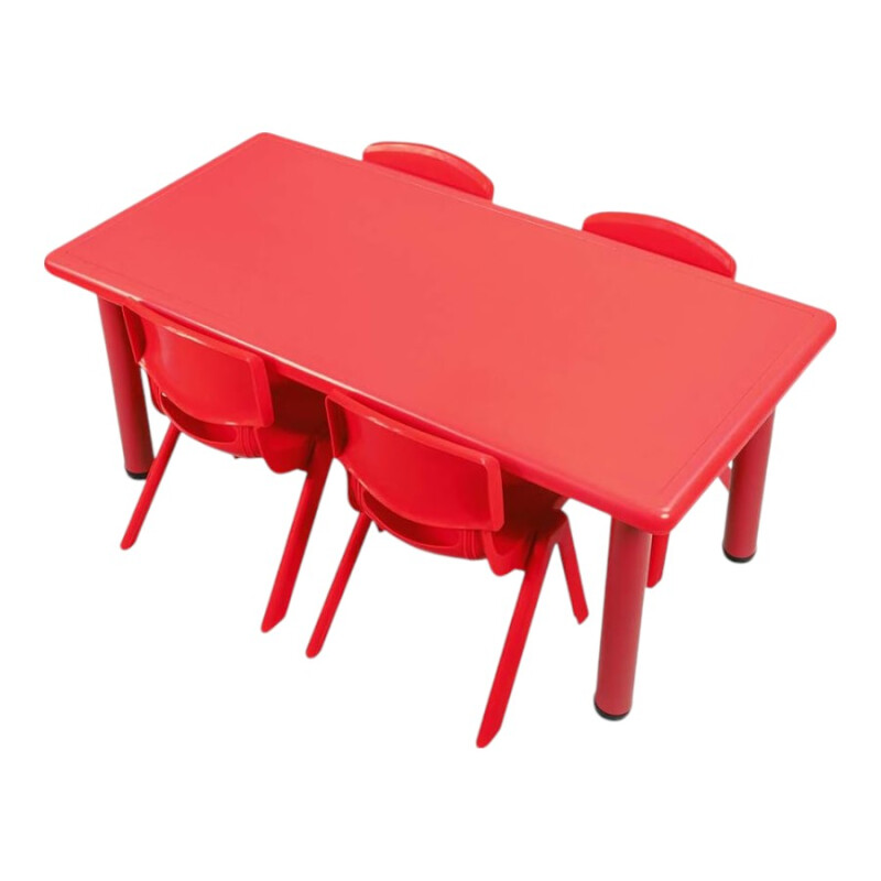 Mesa Infantil 120x60 Polipropileno Rojo