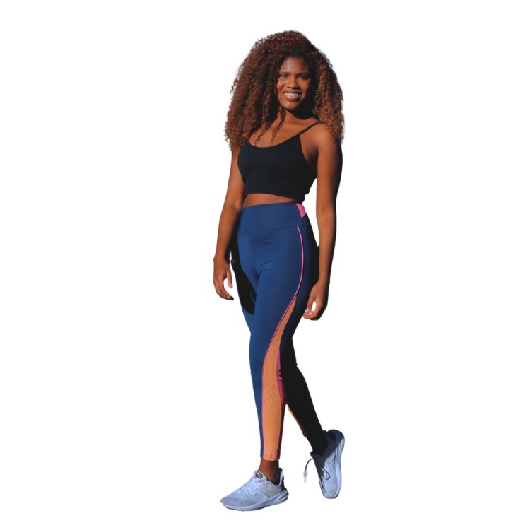 CALZA COMBINADA POWERFIT AZUL