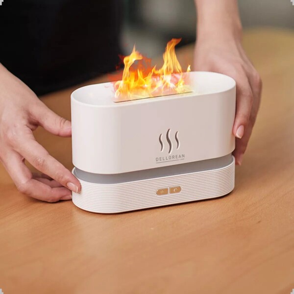 Humidificador Difusor Aromatizador Vaporizador USB Dellorean Variante Color Blanco