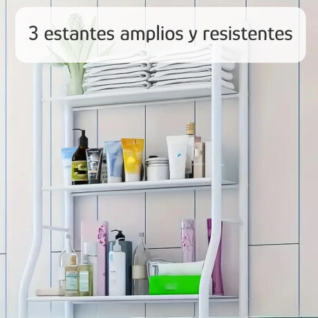 Estante Organizador Multifunción de Baño 3 Niveles 47×152cm Blanco