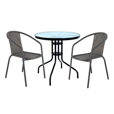 Mesa Vidrio Jardin 2 Sillas Pvc Similar Ratan Mesa Vidrio Jardin 2 Sillas Pvc Similar Ratan