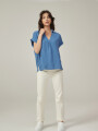 Blusa Hercego Azul Piedra