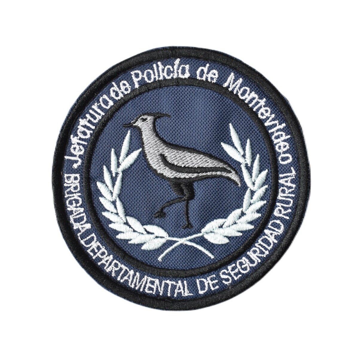 Parche bordado Jefatura de Policía de Montevideo - Brigada Departamental de Seguridad Rural - Azul 