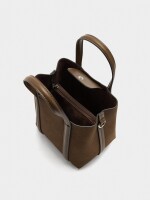 Bolso Tote Con Bandolera S camel
