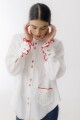 PRE VENTA Camisa Ota Linen Crochet Blanco