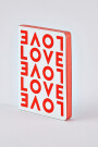 NOTEBOOK GRAPHIC S- LOVE Rojo