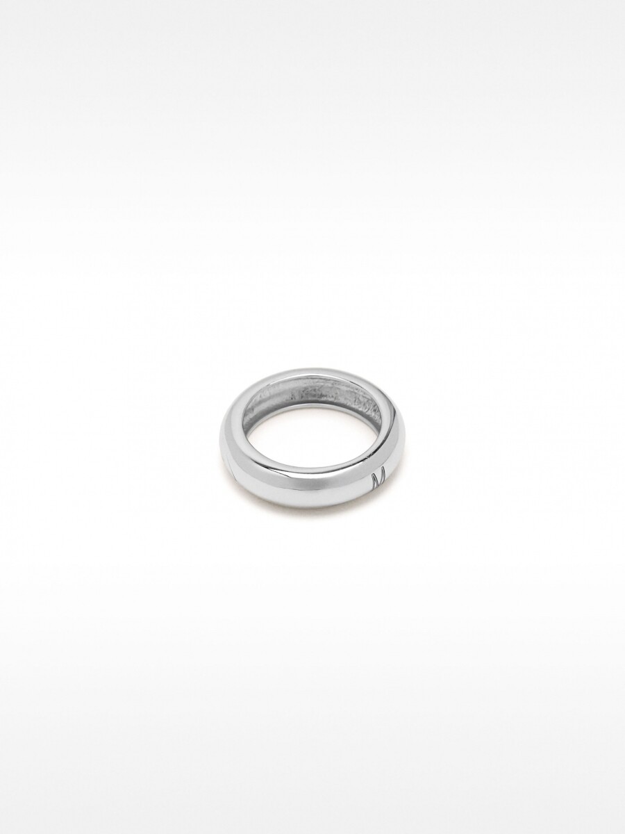 Anillo Redondeado Para Meñique - Plata De Ley 925 plateado