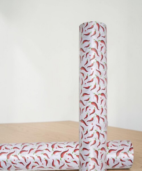 Papel Regalo Bobina 60cm x 100mts PIMIENTOS