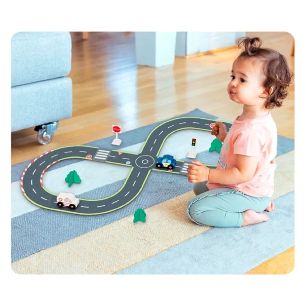 Set de juego en madera HiPando autopista Set de juego en madera HiPando autopista