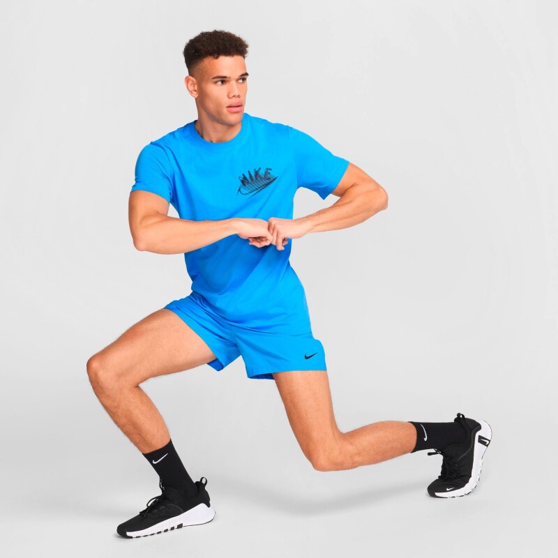 Camiseta Nike Dir-Fit Tee Brand Read de Hombre Azul