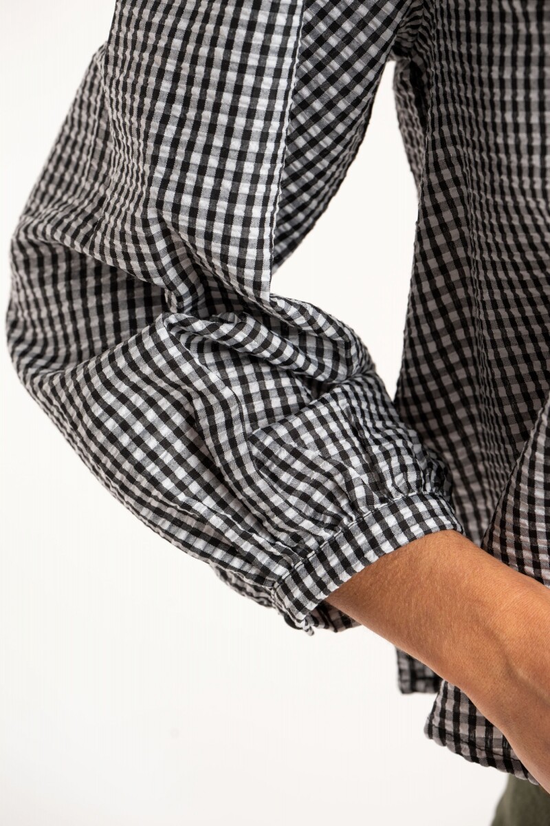 Blusa Gingham Negro
