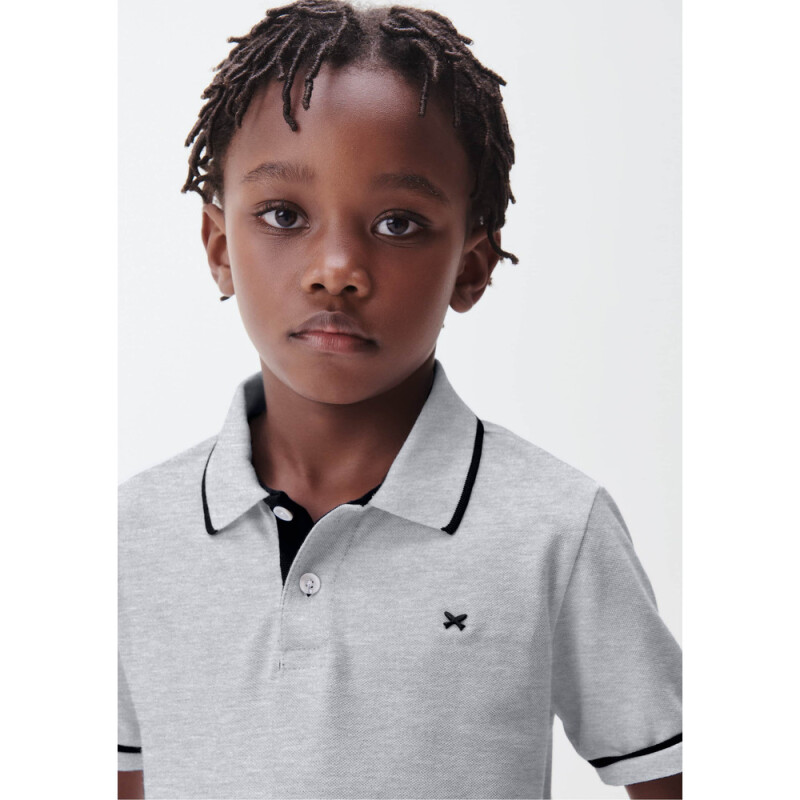 CAMISA POLO MM MASC CINZA MESCLA