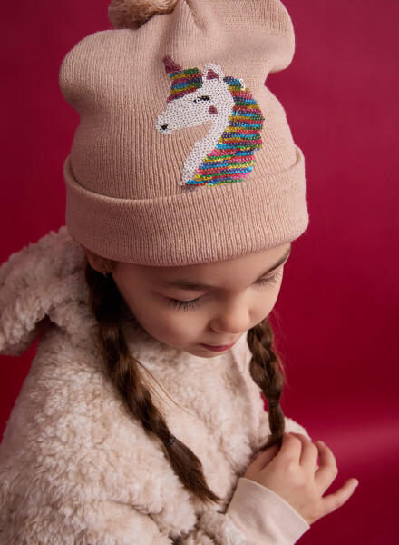 Gorro unicornio infantil Rosado