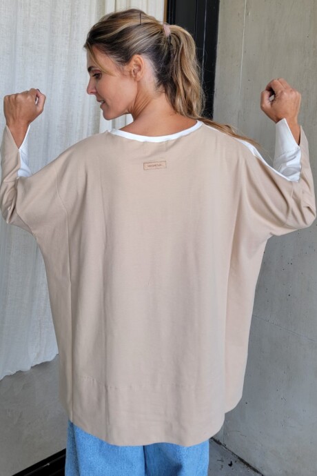 Remerón Chipre Combinada crudo y beige