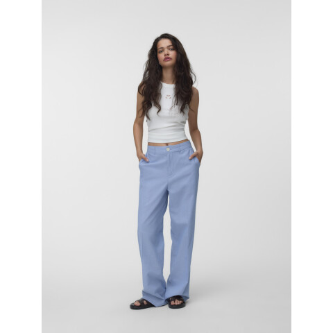 VMNORMA MW WIDE CHAMBRAY PANT Light Blue