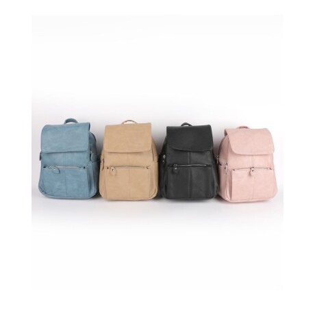 Mochila Canva con tapa y doble cierre Rosa