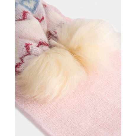 Bufanda Infantil Con Pompones Combinacion Multicolor