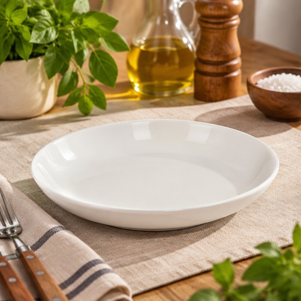 Ensaladera blanca 23x4.5 cms Ensaladera blanca 23x4.5 cms