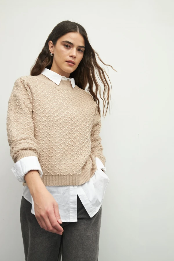 SWEATER SADIE Beige Melange