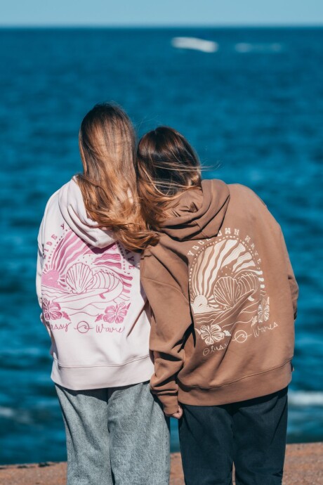 Hoodie Marina Bordado / Marrón U