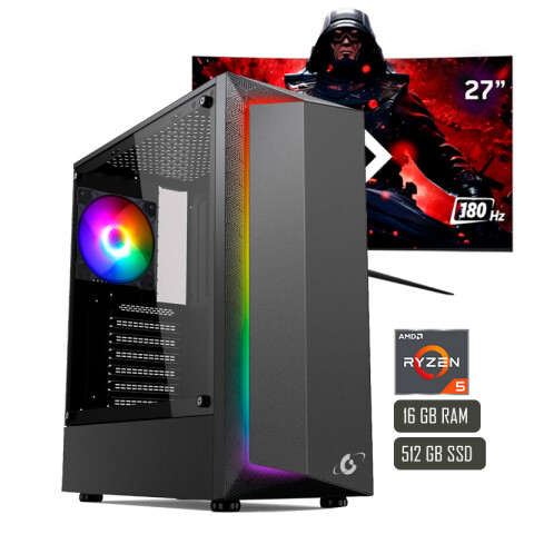 Combo Pc Gamer Ryzen 5 5600G + Monitor Gravity 27" Curvo Combo Pc Gamer Ryzen 5 5600G + Monitor Gravity 27" Curvo