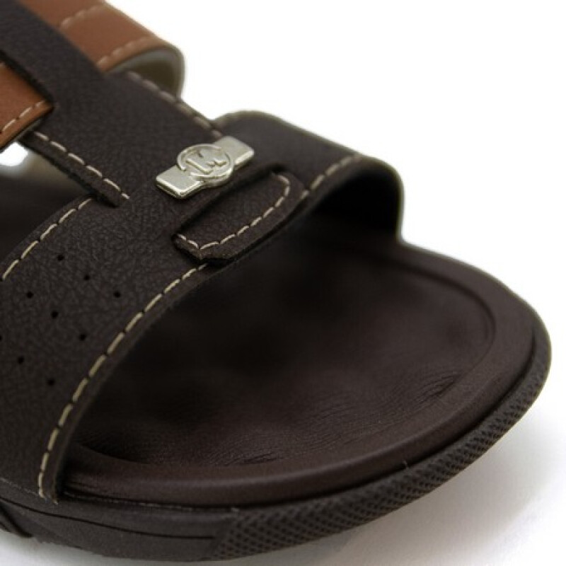 Molekino Sandalia Casual 2 Tiras Combinadas Cafe-pinhao