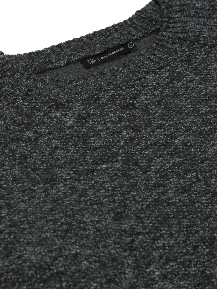 Sweater jaspeado - negro 