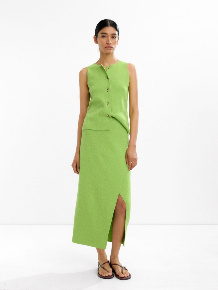 Top Con Botones verde