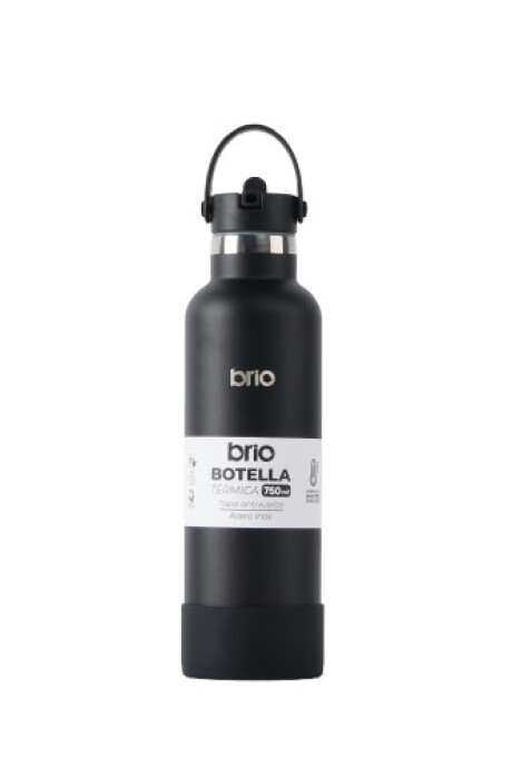 Botella En Acero Inoxidable brio 750ml Con Sorbito Y Manija Negro