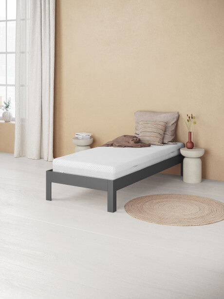 Estructura cama KILDEN 1 Plaza 90x200 gris osc Estructura cama KILDEN 1 Plaza 90x200 gris osc