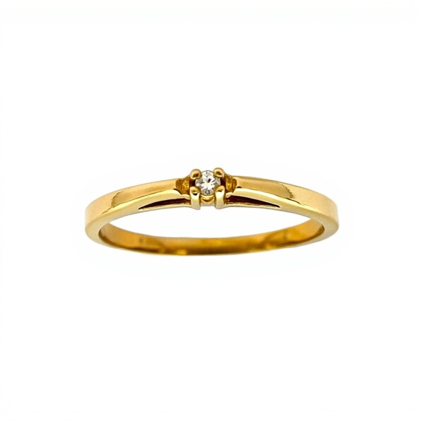 Anillo Solitario-Oro bajo-Piedra Zirconia-AN8063 conpiedra