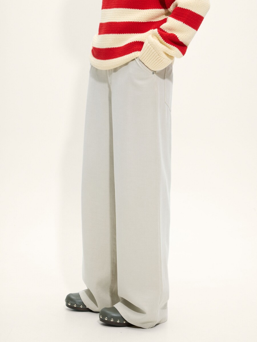 Pantalón Vaquero Mezcla De Lyocell Y Algodón gris