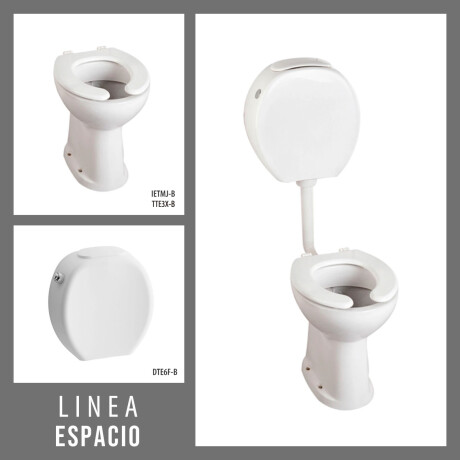 Juego Inodoro Ferrum Espacio Con Mochila Y Tapa BLANCO