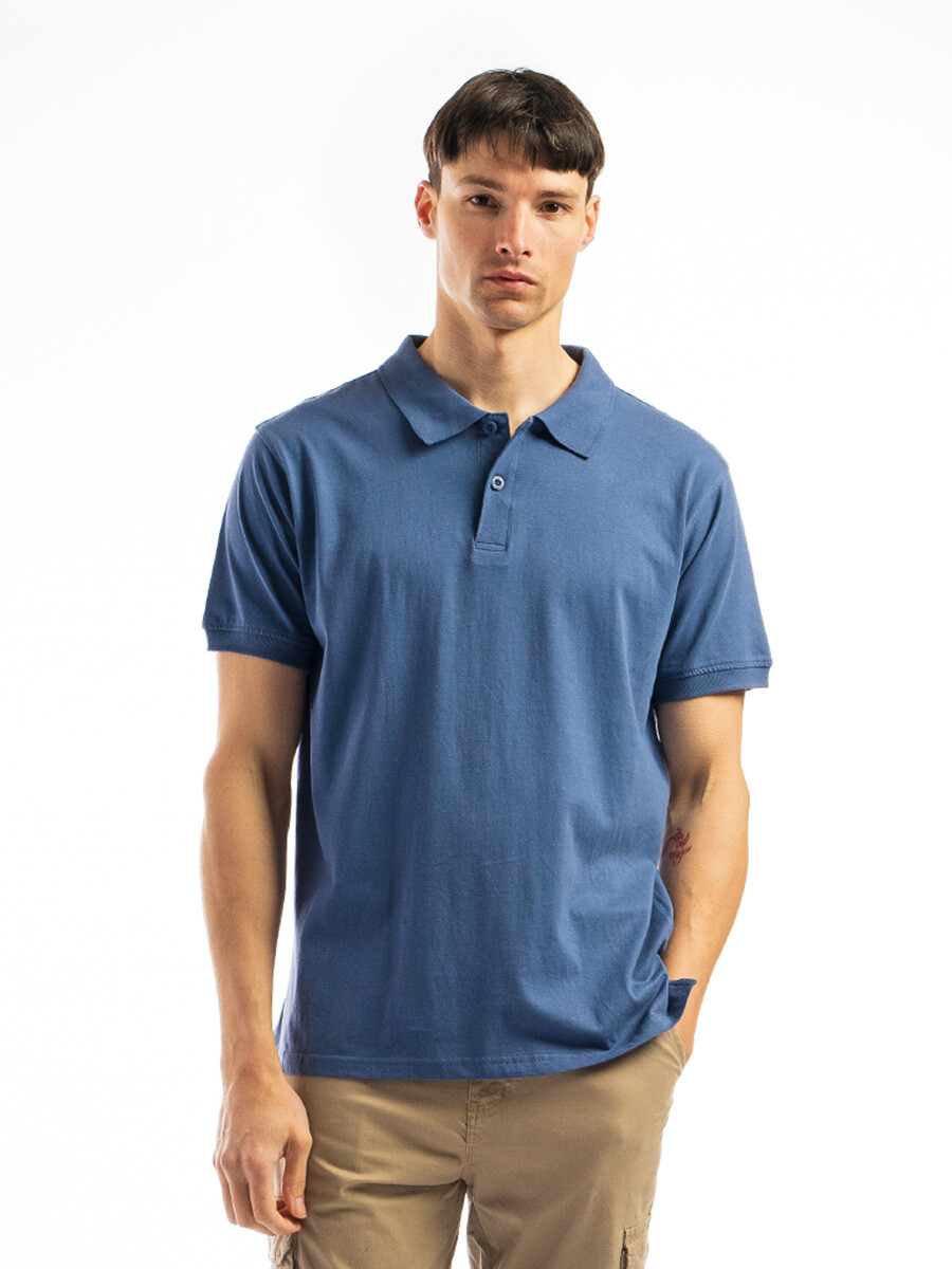 Remera Polo Jersey - Indigo 