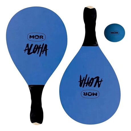 Set X2 Paletas Mor Aloha De Madera Revestida En Eva AZUL